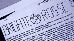 Panfleto del grupo terrorista de extrema izquierda Brigadas Rojas.