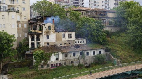 El incendio, esta ma�ana.