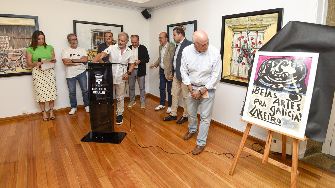 El tributo permanente de Lalín a Laxeiro vivió un emotivo acto por el treinta aniversario de su muerte