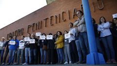 Imagen de archivo de las protestas ante la c�rcel por las agresiones