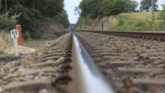 Recta de O Corgo de la v�a enytre Lugo y Sarria
