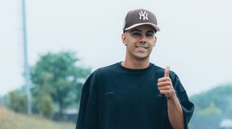 Hugo Sotelo, a su llegada a la Cidade Deportiva Afouteza para el inicio de la pretemporada el viernes.