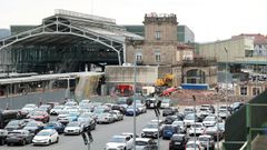 El la zona que alberg� las dos construcciones, al final de la actual explanada de aparcamiento de la estaci�n, queda poco m�s que los escombros