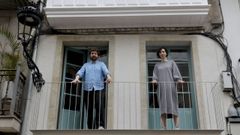 Ignacio Reigada y Susana Vzquez, en el edificio de la calle Real que han reformado.