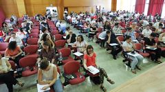 Imagen de archivo de un examen de las oposiciones de educacion celebrado en el polit�cnico de Conxo