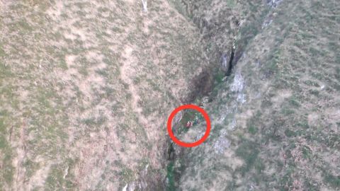 Lugar en el que estaban enriscados los excursionistas