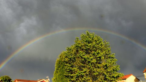 Uno de los espectaculares arcoiris que ha dejado Miguel a su paso por Asturias