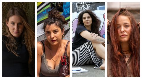 De izquierda a derecha: Beatriz Vicente (La Huerita), Paula Herrero (High Paw), Noelia Garc&iacute;a (Kali A.K.A. LaNegra) y Paula S&aacute;nchez (Pauliti666)