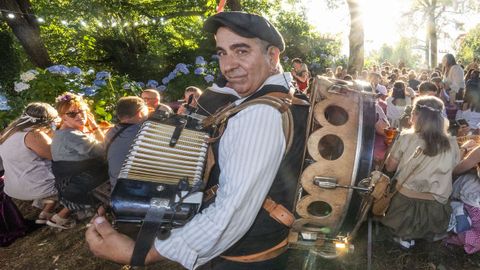 C�sar Freir�a, na Cea Medieval do Asalto ao Castelo de Vimianzo, a comezos deste mes de xullo.