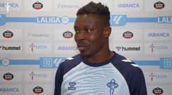 Joseph Aidoo, tras el Celta-Mallorca de este domingo en Bala�dos.
