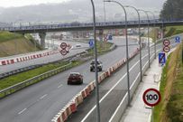 El nuevo enlace de la AP-9 desde la N-550 est� en obras. 