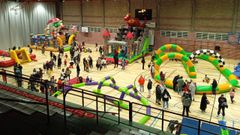 El polideportivo se convirti� en un centro de reuni�n familiar durante las fiestas