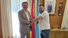 Chacartegui con el nuevo presidente del Puerto. 