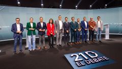 Los candidatos y candidatas de las formaciones pol�ticas que concurren a las elecciones extreme�as participan en un debate electoral organizado por Canal Extremadura.