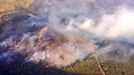 Una imagen de archivo de un incendio forestal en Ibias