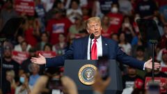El presidente de EE.UU., Donald Trump, en un mitin en Tulsa el pasado mes de junio