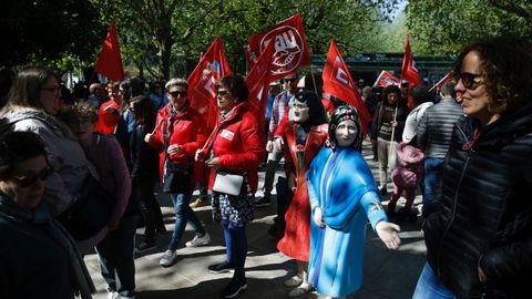 Dia del Trabajo. Manifestacin por el 1 de Mayo en Santiago