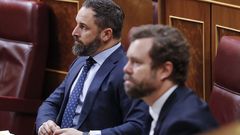 Santiago Abascal e Iv�n Espinosa de los Monteros, en la sesi�n de control del Congreso