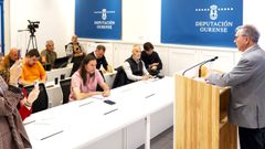 Rueda de prensa de Luis Menor en la Diputaci�n de Ourense.