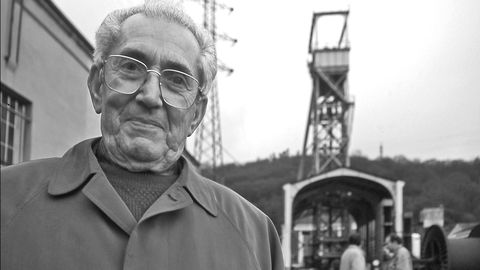 Marcelino Camacho en el Pozo Candin. Langreo. Asturias 1996