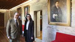 Antonio L�pez y Rosa Crujeiras, en el pazo de San Xerome
