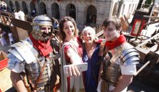 Lara M�ndez fue protagonista de muchos selfies. 