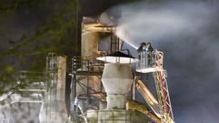 El incendio en un silo de Unemsa, en im�genes