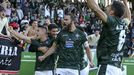 Joselu celebrando su gol ante el C�rdoba con el equipo