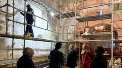 Los trabajos se desarrollan en los muros norte y sur de la nave y en el arco de triunfo que los une