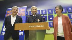 Adelaide Lopes Couto, nueva responsable de Protecci�n Civil en Pontevedra, este martes en el Concello, con Lores y la concejala Eva Vilaverde