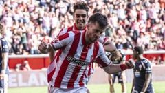 Guille Rosas en la victoria del Real Sporting de Gij�n