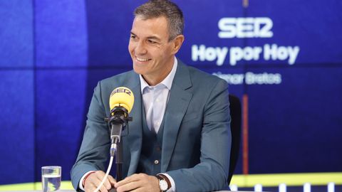 Pedro S�nchez, ayer, durante la entrevista concedida en exclusiva a la Cadena Ser.