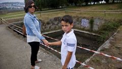 As� es el antiguo embarcadero de O Seixo (Oleiros) donde se produjeron las ca�das de un hombre y la de un ni�o