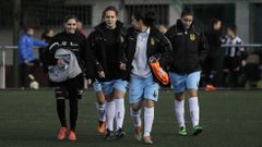 Imagen del partido celebrado el domingo en el campo de la Leyma entre Victoria y Orz�n, con victoria aurinegra (1-2)