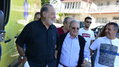 Vzquez Raa, en una de las visitas que hizo Avin acompaado de Carlos Slim.