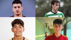 De izquierda a derecha y de arriba a abajo: Jorge Oreiro, Bryan Bugar�n, Lucas Taibo y �lvaro Santos