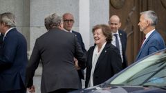 La Presidenta del Tribunal de Cuentas de Espa�a, Enriqueta Chicano J�vega (c), a su llegada al acto solemne de apertura del a�o judicial.