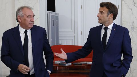 macron y el lider de MoDem, Francois Bayrou.