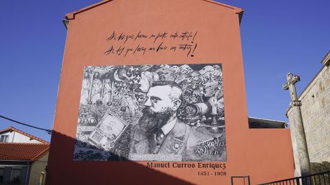 Mural dedicado a Curros Enr�quez en Celanova.
