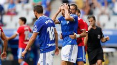 Toche Christian Fernandez Real Oviedo Zaragoza Carlos Tartiere.Toche se lamenta de una ocasion fallada ante el Zaragoza
