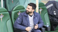 Romo en su �ltimo partido como entrenador del Racing en A Malata. 