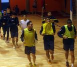 El equipo, durante un entrenamiento de la semana pasada. 
