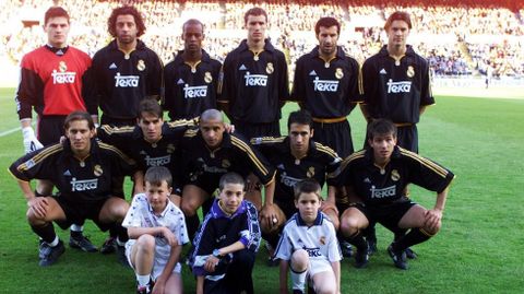 Once del Real Madrid en su visita a Balaídos en el 2001