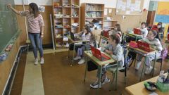 Aula con E-Dixgal en el colegio de Recimil, en Ferrol