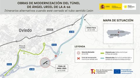 Cortes nocturnos en el t�nel de �ngel Uriel (A-66).