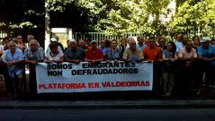 Imagen de la protesta de esta ma�ana en O Barco