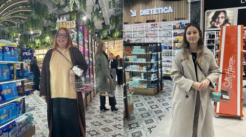 Elena y Alicia, en la nueva tienda de Primor en A Coru�a.