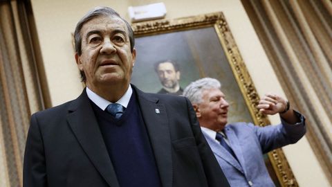 El ex secretario general del PP Francisco lvarez Cascos, durante su comparecencia ante la Comisin de Investigacin sobre la supuesta financiacin ilegal del PP.