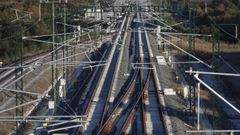 Este es el �ltimo tramo de v�a doble en Taboadela. Desde aqu�, el recorrido hasta Ourense se realiza en una sola v�a