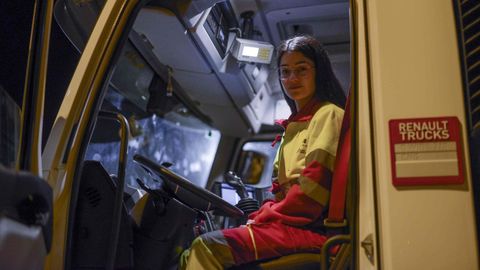 Carmen Arias trabaja en el servicio municipal de basuras y competir en el rali San Froiln